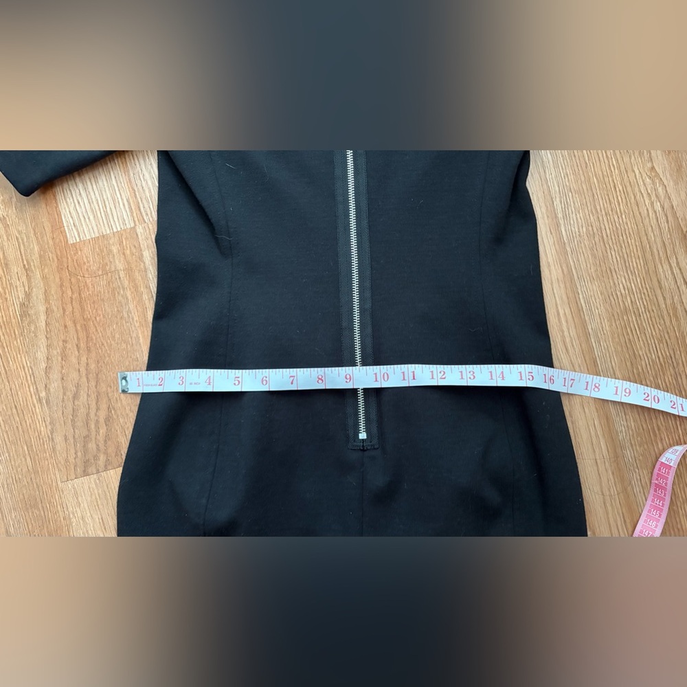 Rebecca Taylor Black Mini Dress with Zipper Details - Picture 6 of 10